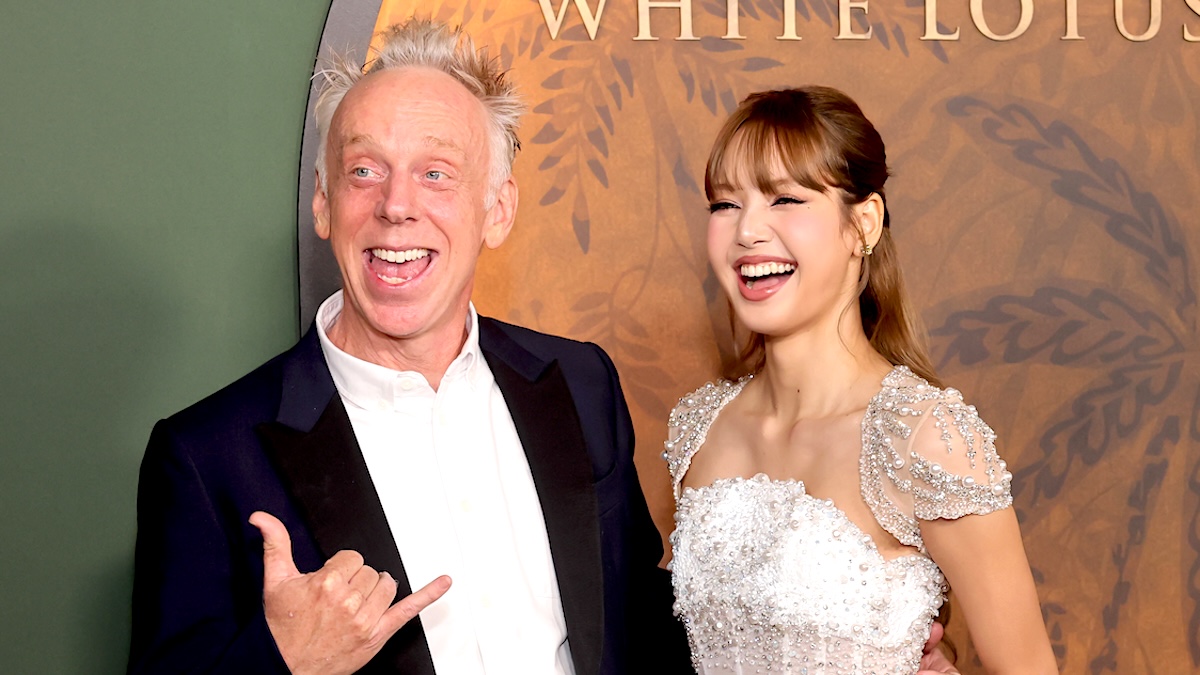 Mike White and Lisa attend the Los Angeles Premiere of HBO Original Series "The White Lotus" Season 3 at Paramount Theatre on February 10, 2025 in Los Angeles, California.